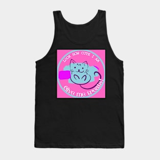 Feed me cute cat Tank Top